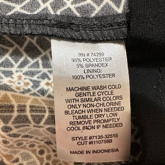 Intermission: NWOT Sleeveless Black & Brown Motif Dress. Small - Picture 9 of 9